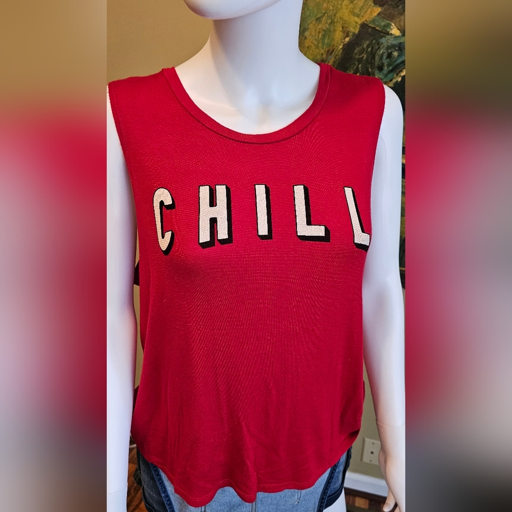 Red Graphic Muscle/Tanktop Shirt
